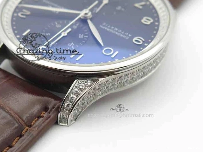 MIROTIME 0319 Unique Portuguese IW3714 Diam ZF V2 1:1 Best Edition Gray Dial On Brown Leather Strap A79350 (Slim Movement) 7250